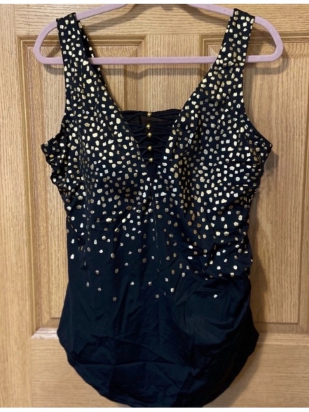Nwt Swimsuits For All Lattice
Beaded trim 
Sarong One Piece plus size 24 cruise - Picture 2 of 4